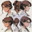 小樱成长系列漫画角色形象，从少女到医忍的蜕变